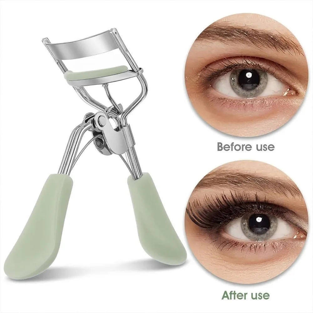 Professional Eyelash Curler with 5 Replacement Silicone Pads for Long Lasting Curls, Quick 5 Second Heated Lash Curler Tool for Women, Painless Curling No Pinch or Pull, Universal Design Fits All Eye Shapes, Easy to Use