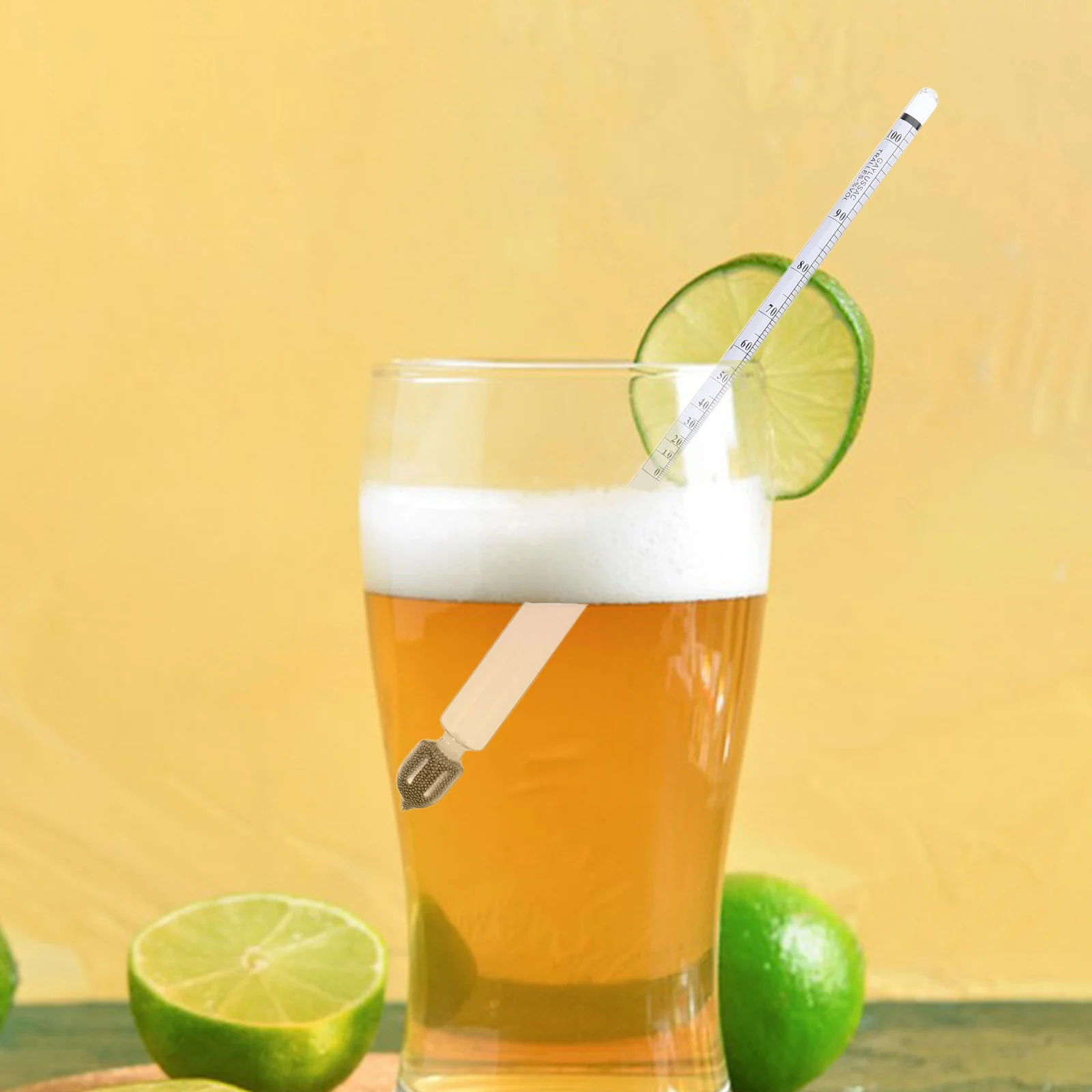 

2Pcs Dual Scale Alcohol Tester Hydrometer High Precision Alcohol Concentration Meter for Wine Liquor Beer Home Brewing Tools