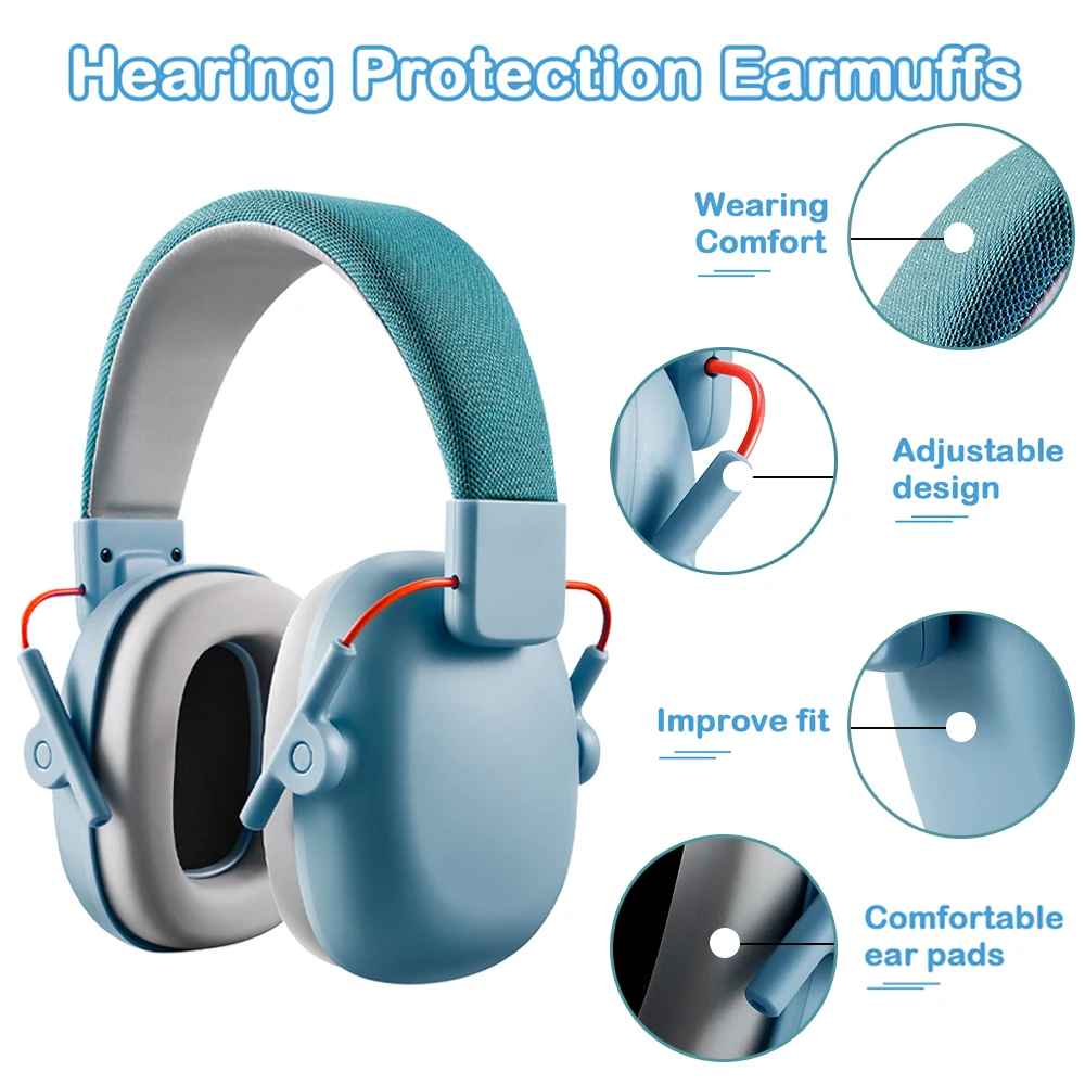 

Наушники YHKEMA с шумоподавлением для детей, средство для сенсорного и концентрации аутизма, SNR 27 дБ, защитные наушники с шумоподавлением