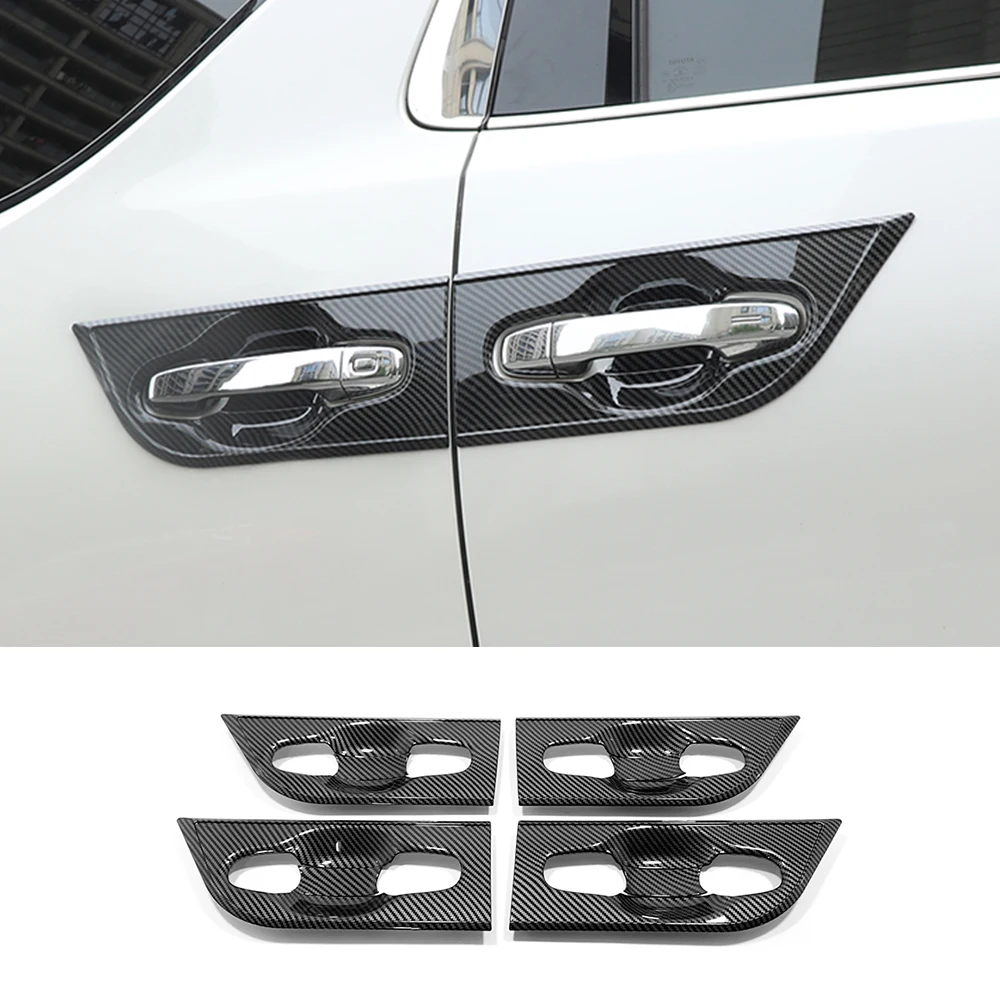 

ABS Chrome/Carbon For Toyota Alphard 2016-2021 LHD Exterior Car Door protector handle Bowl Cover Trim Car Accessories 8pcs