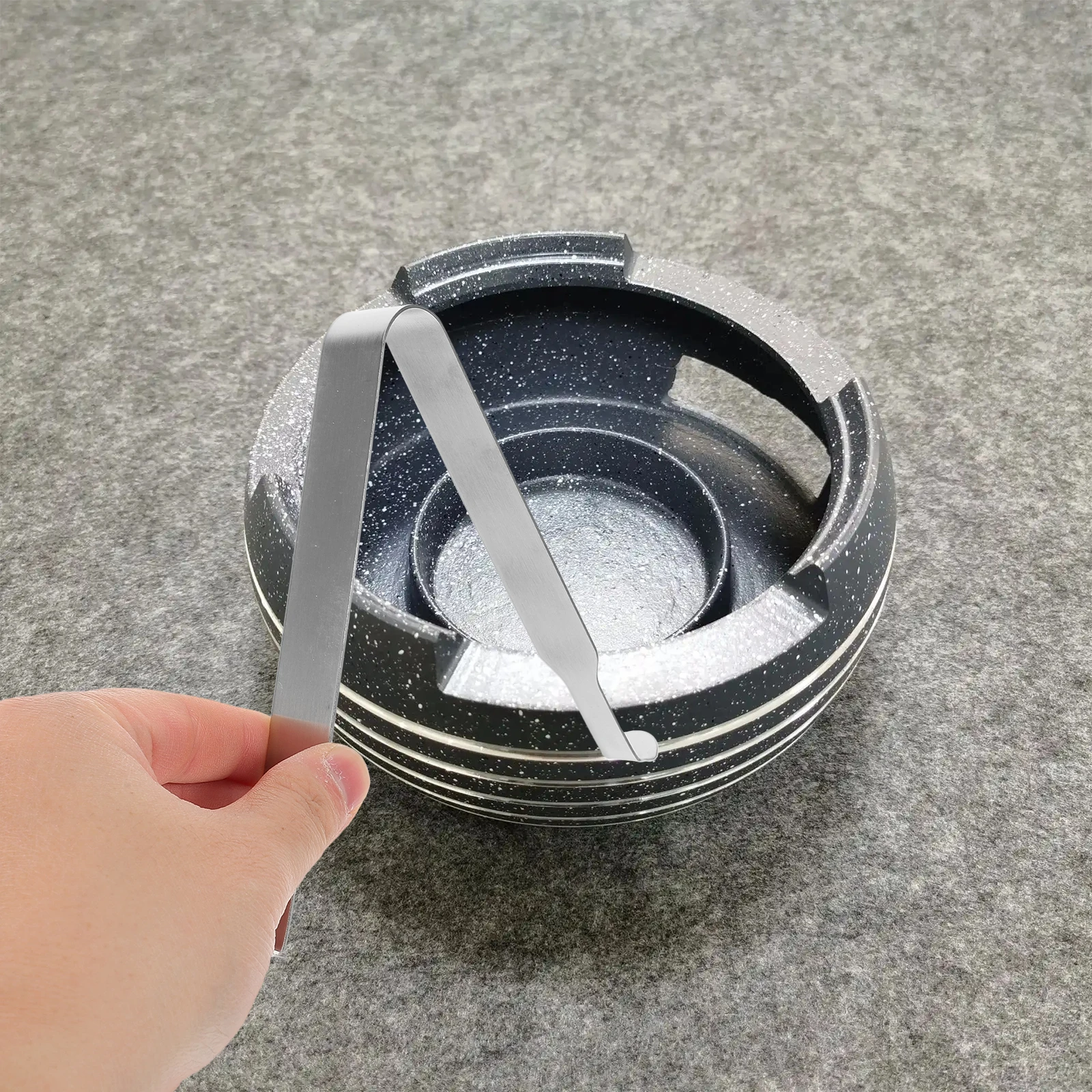 

2 Pcs Fireplace Liner Filler Stainless Steel Camping Countertop Burner Clip Portable Tongs Inner Tank Clamp Kitchen Cooking