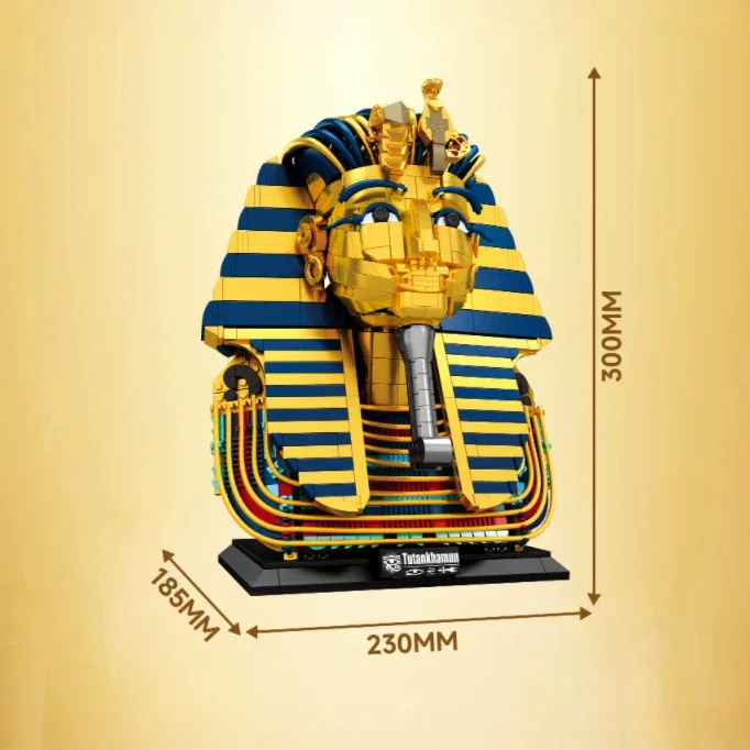 Creative Historical Relics Model Ancient Egypt Tutankhamun's Golden Mask Building Block Assemble Toys Collection For Gifts