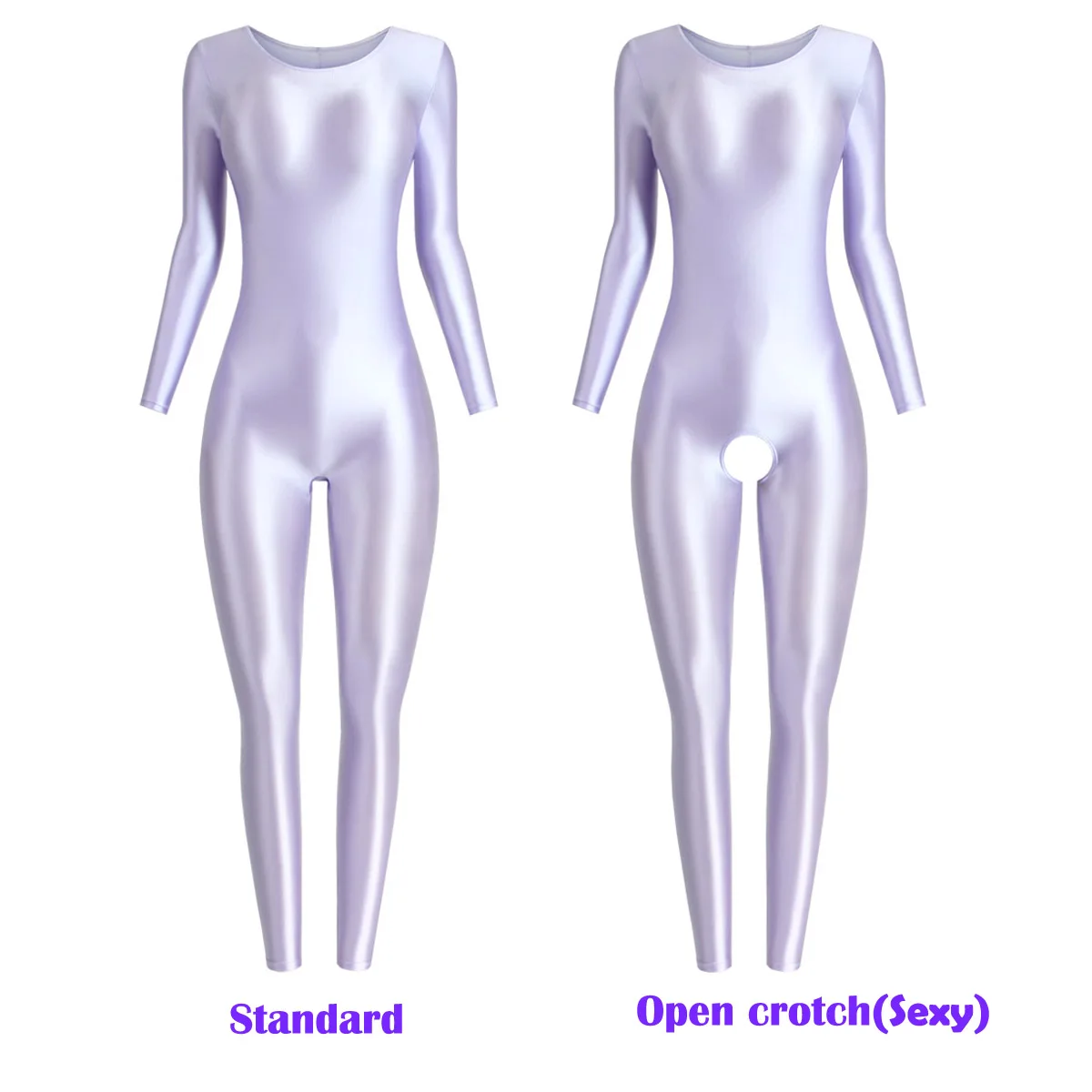 MJINM Glossy Spandex Tight Jumpsuit One-piece Surfing Diving Opaque Swimwear Yoga Gymnastic Fitness Bodysuit Sportwear Beachwear