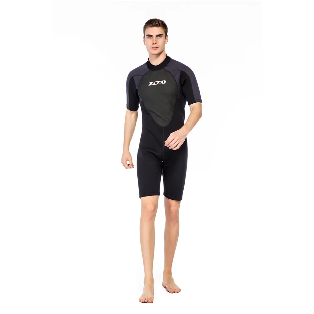 3mm Neoprene Wetsuit Men Short Sleeve One Piece Set Sunproof Diving Suit for Surfing Spearfishing Snorkeling Keep Warm Swimsuit