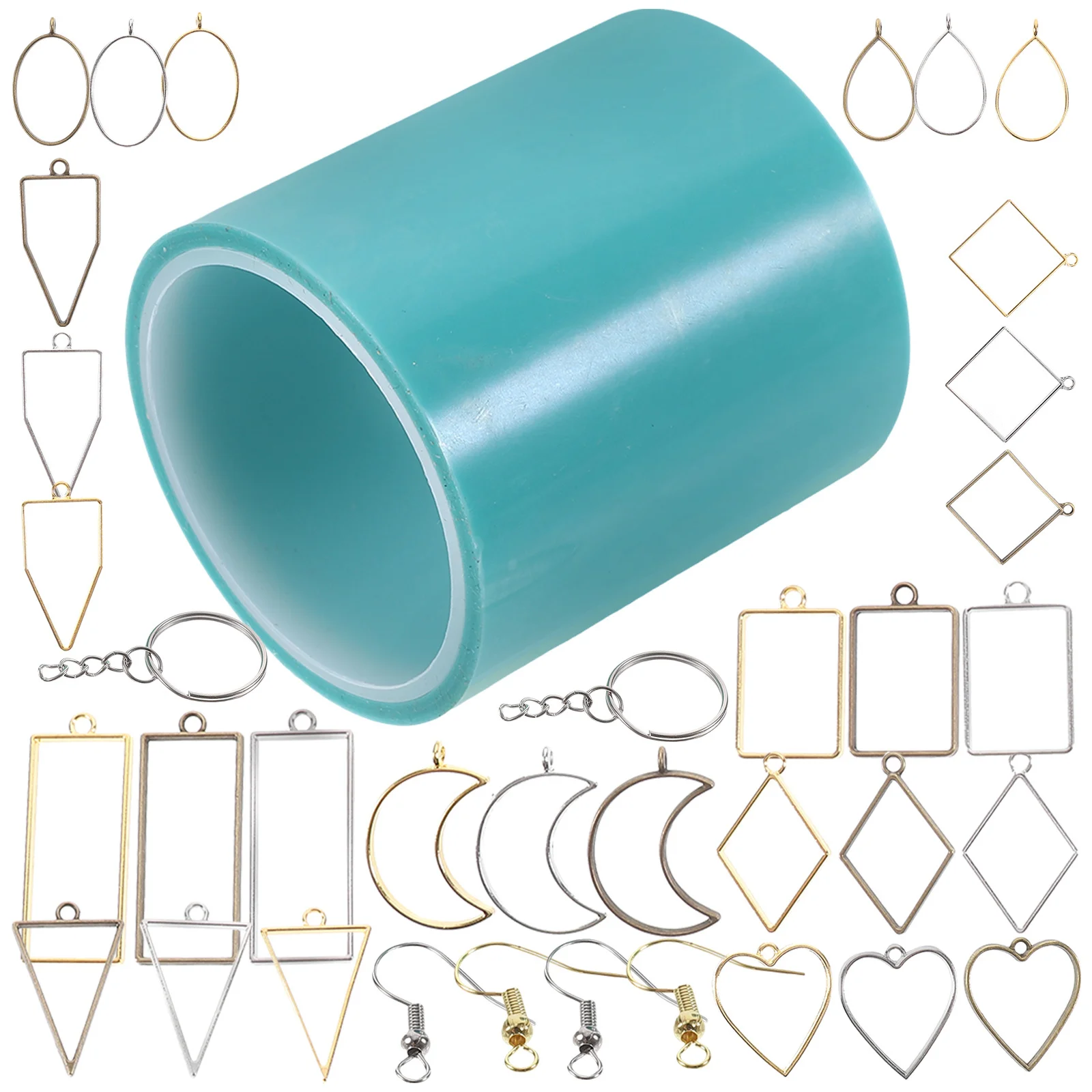 

55Pcs Metal Bezel Pendants Various Styles DIY Jewelry Making Charms Resin Filling Bezel Charms Bezels for Resin Jewelry Making