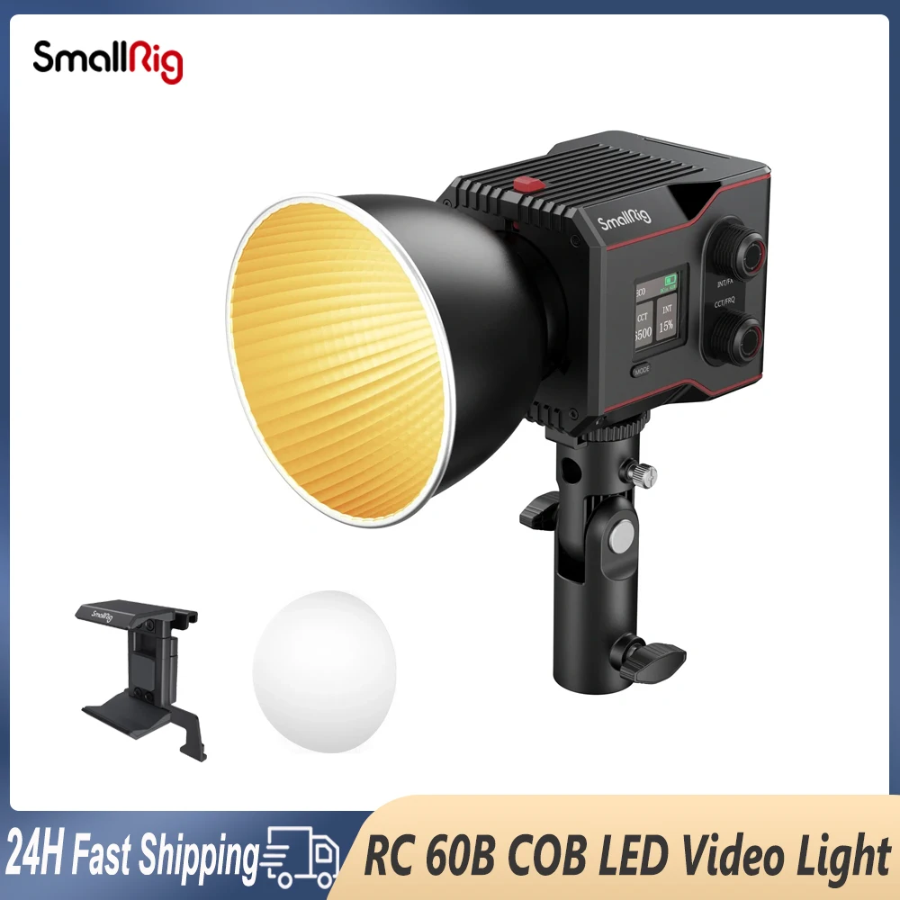 SmallRig RC 60B Lite 2700K-6500K Pocket COB Light 60w LED Video Light Photography Lighting Fill Light for Photos Studio Video