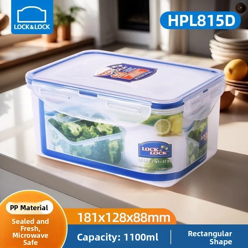 LocknLock Plastic Microwave Safe Food Storage Container Lunch Box Freshness Preservation Fruit Storage Box Rectangular Shape - view 2
