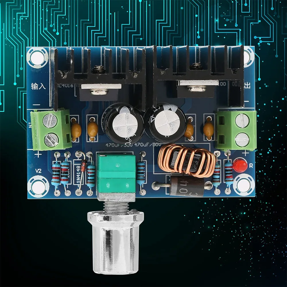 2 Pcs XH-M401 DC-DC Voltage Regulator DC-DC Step Down XL4016E1 Chip Step Down Module 8A 200W 4-40V to 1.25-36V Voltage Regulator
