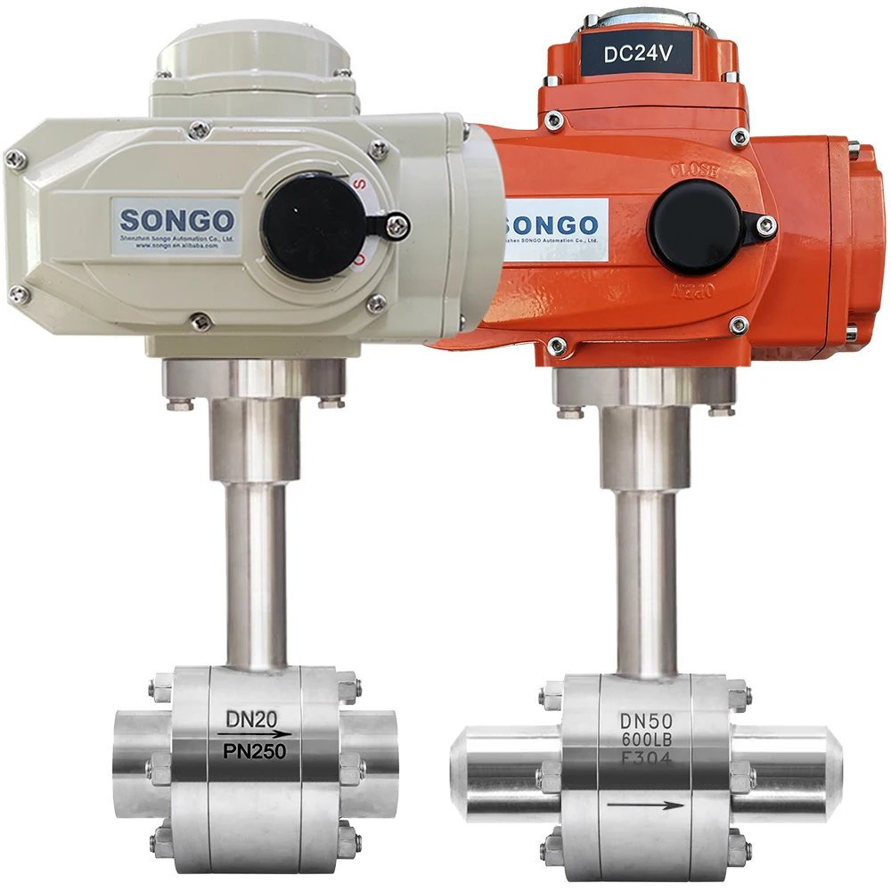 

DN40 Electric 12VDC Ultra-Low Temperature Forged SS304 Steel Extended Stem Female Thread Cryogenic Ball Valve for Liquid