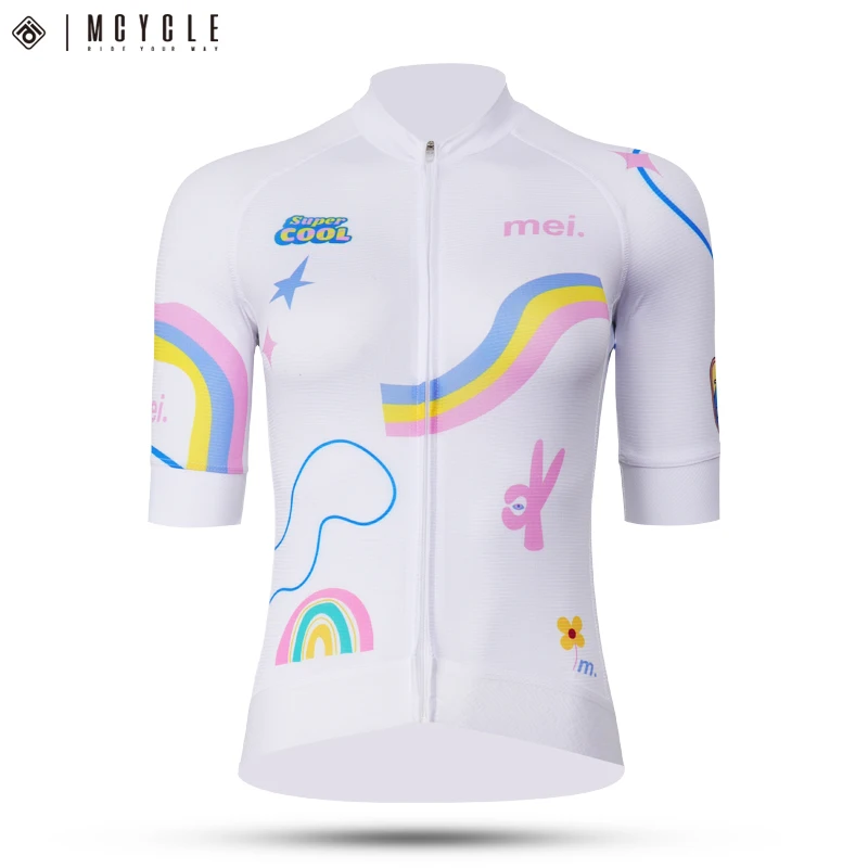 Mcycle Anti-UV Female Cycling Pro Jersey Breathable Quick Dry Lady Cycling Jersey Short Sleeves Summer Jersey for Women