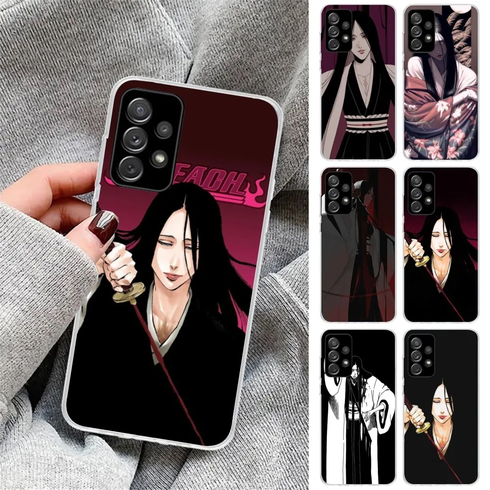 Bleach Unohana Mobile Cell Phone Case for Samsung Galaxy S23 S22 S21 Plus Ultra A12 A32 A53 Clear Phone Cover Funda