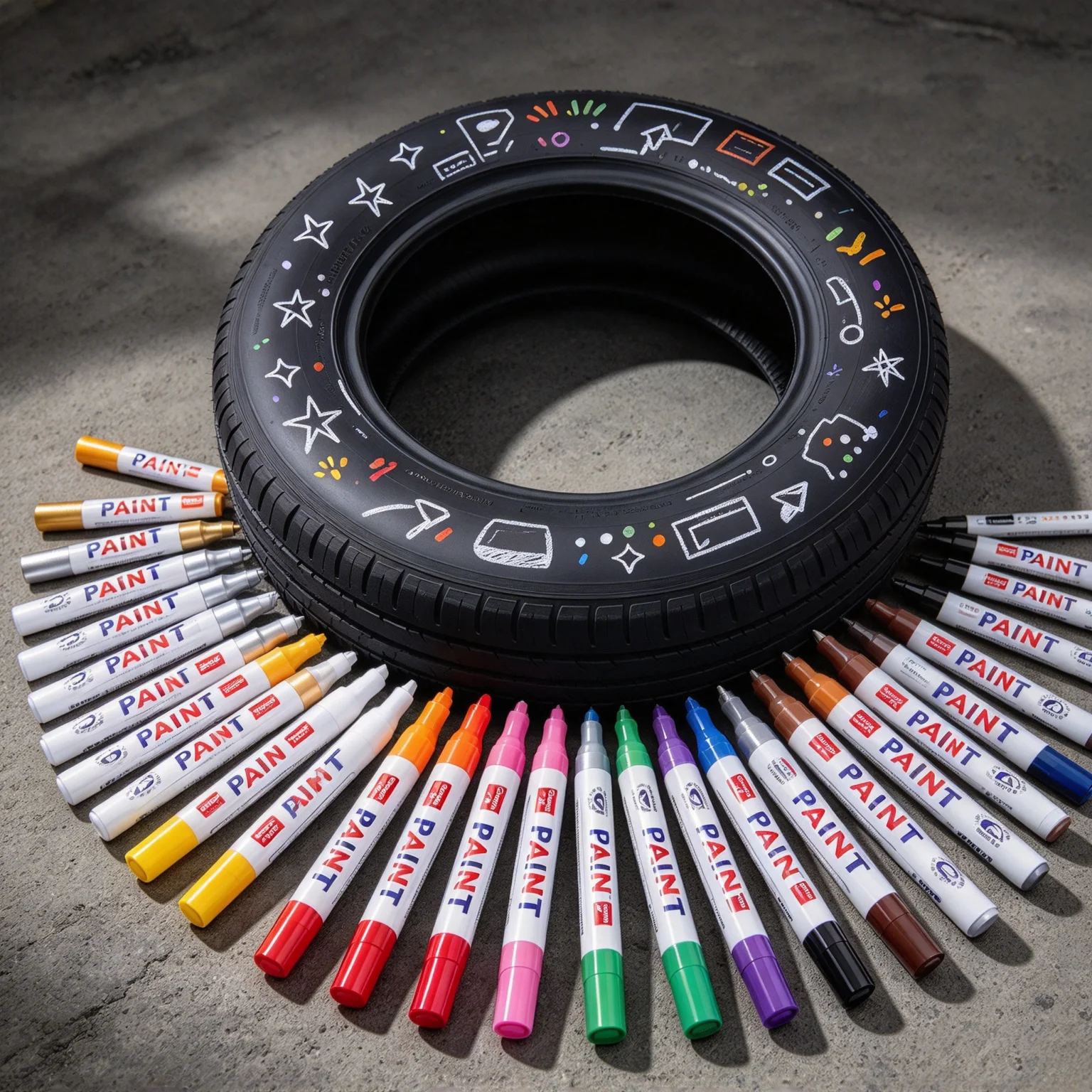 60pcs Tire Paint Markers Graffiti Pens Permanent Waterproof For Rock Metal Glass WHOLESALE
