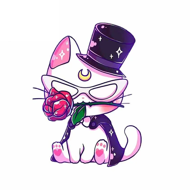 

Personality Car Sticker for Sailor Moon Cat Decals Bumper Window Fashion Body Waterproof Decal 10cm X 13cm
