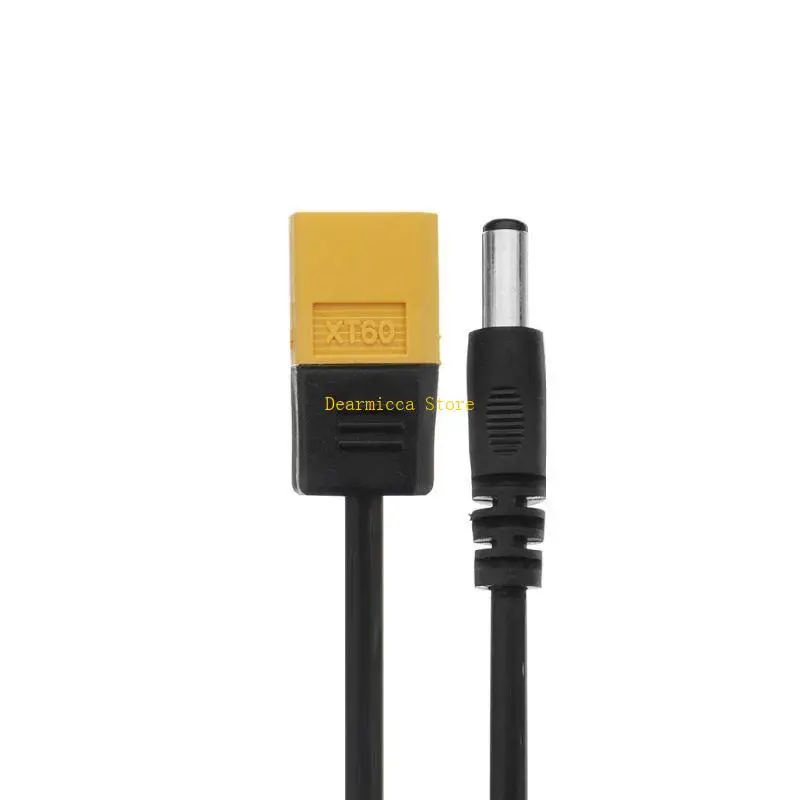 

P0UE Multifunctional Portable XT60 to DC5525 TS100 Soldering Iron to Wiring Power Cord 5.5mm x 2.5mm