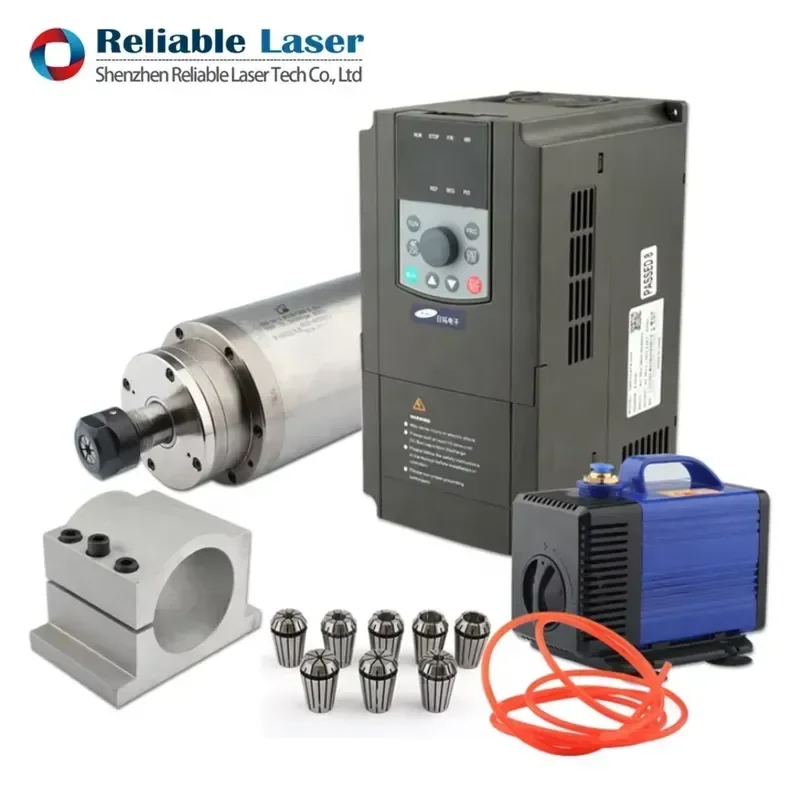 HQD 3.2 KW CNC Spindle Motor ER20 Circulating Water Cooled Woodworking Machine Tool Router High Speed 24000 RPM 220V/380V