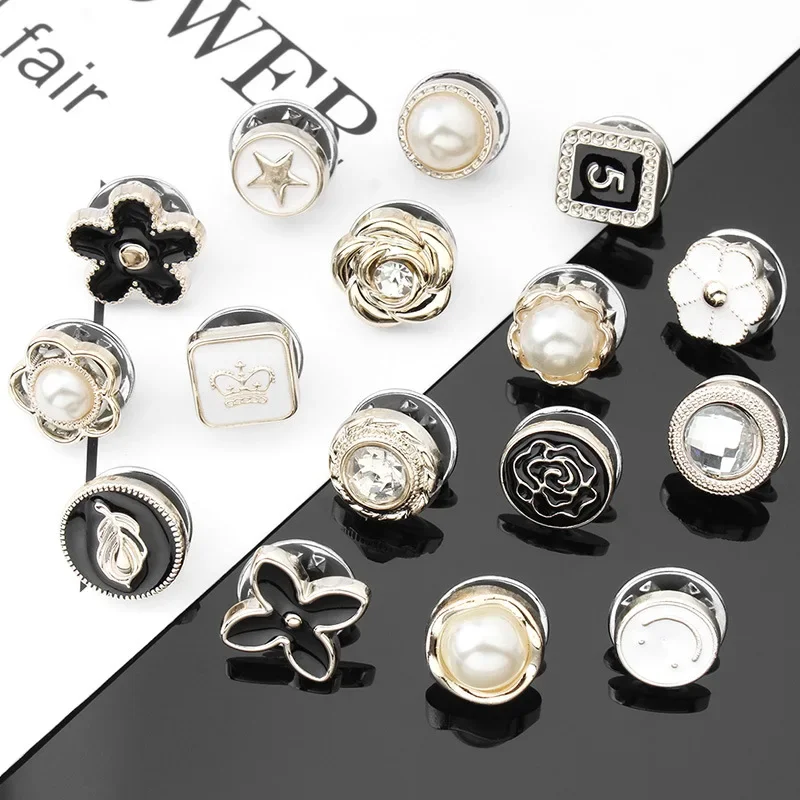 10pcs/Lot Button Brooch Prevent Accidental Exposure Buttons Brooch Badge Cufflinks Button Detachable Buttons Sewing Accessories