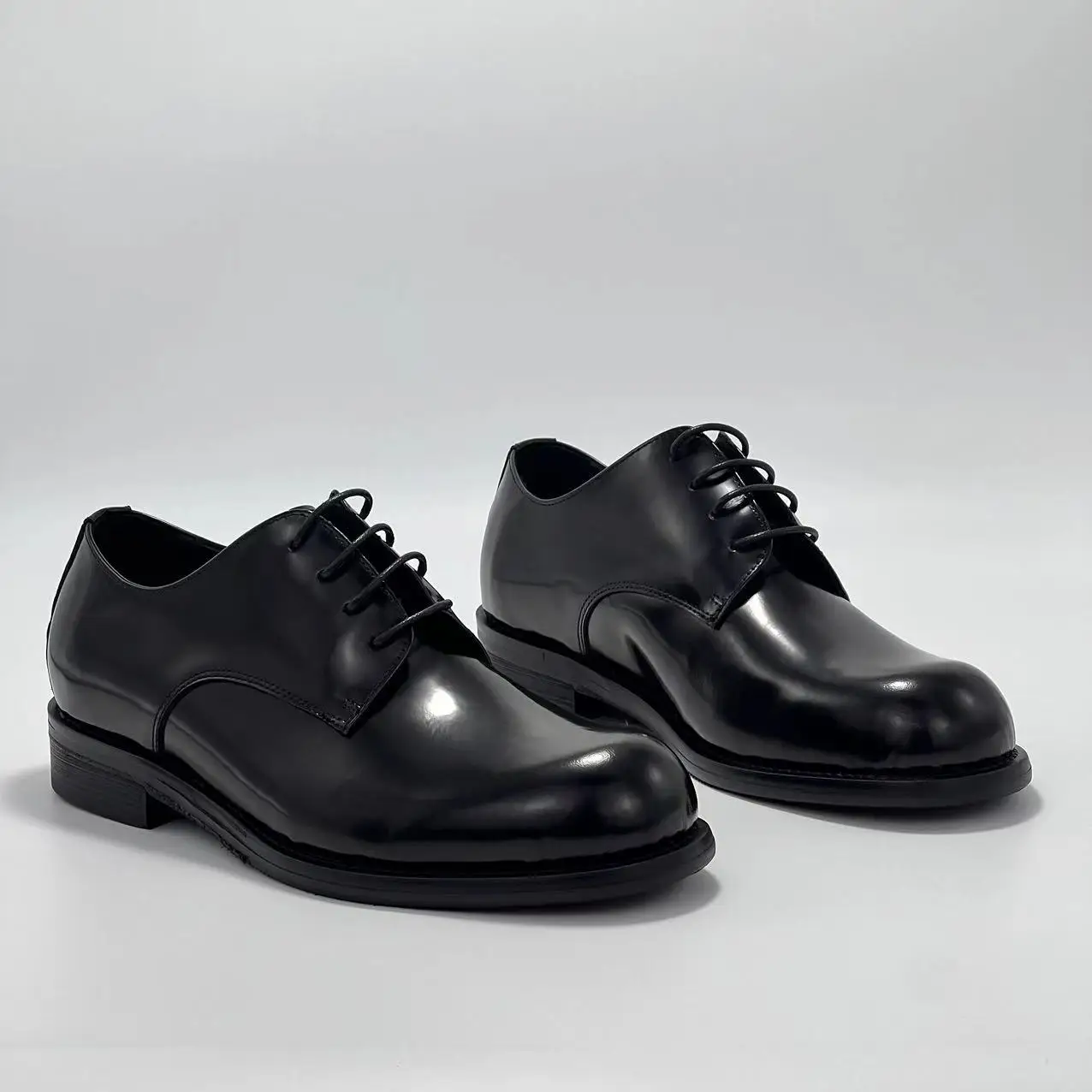 أحذية YETTIES للرجال Goodyear Welted Derby، أحذية فستان من جلد الحصان المغسول، مقدمة دائرية مكتنزة كاجوال للأعمال #1