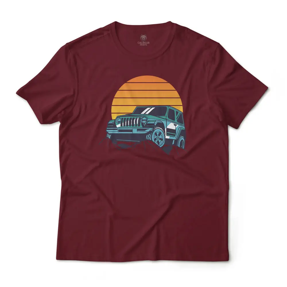 4x4 Adventure Off Roading in Sunset Graphic Art T-Shirt Unisex Tee