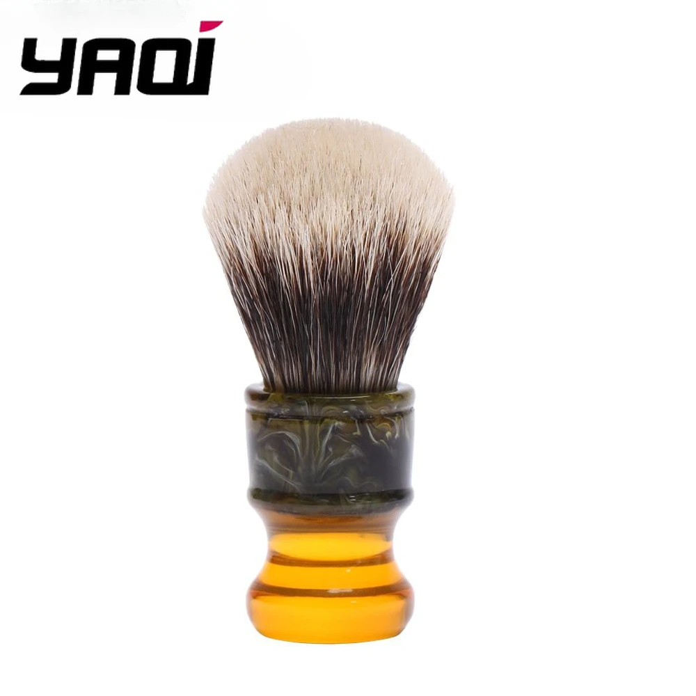2026-yaqi-ウェットシェービングブラシ-22mm-サグラダファミリア-ツーバンド-バッジャー毛-レジンハンドル-メンズ-ウェットシェーブブラシ
