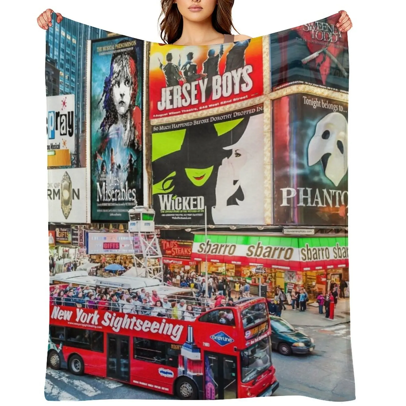 Times Square II Special Edition I Throw Blanket for babies Plaid Furry anime Blankets