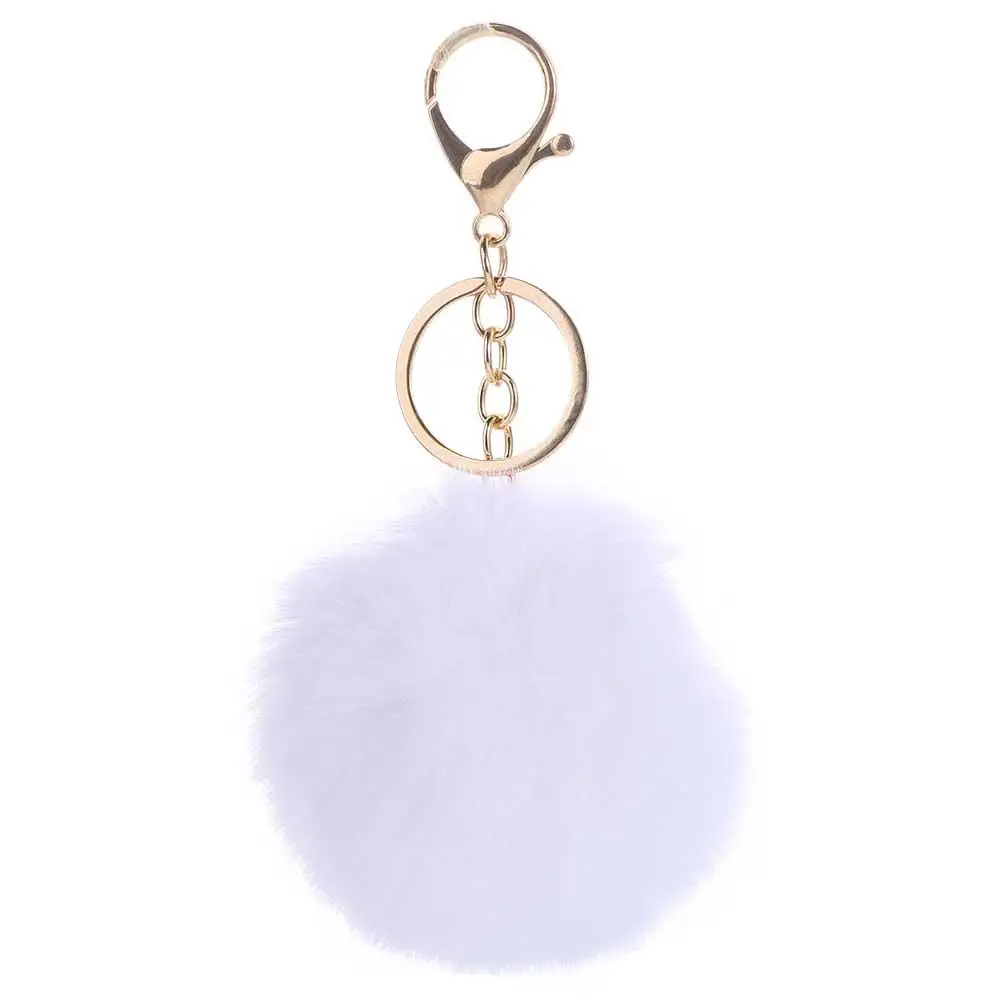 Pompom Key Ring Jewelry Ornaments Handbag Charms Car Keyring Key Holder Car Keyring Pom Fluffy Key Chains Fur Ball Keychain