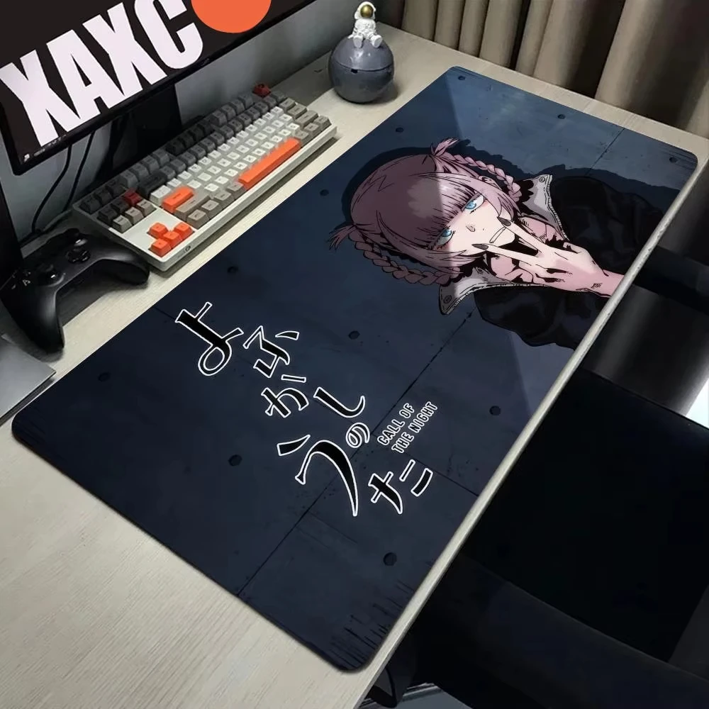 Call of The Night Mouse Pad Nanakusa Nazuna Anime Large MousePad Black and White Keyboard Pad PC Gaming Accessories Desk Mats