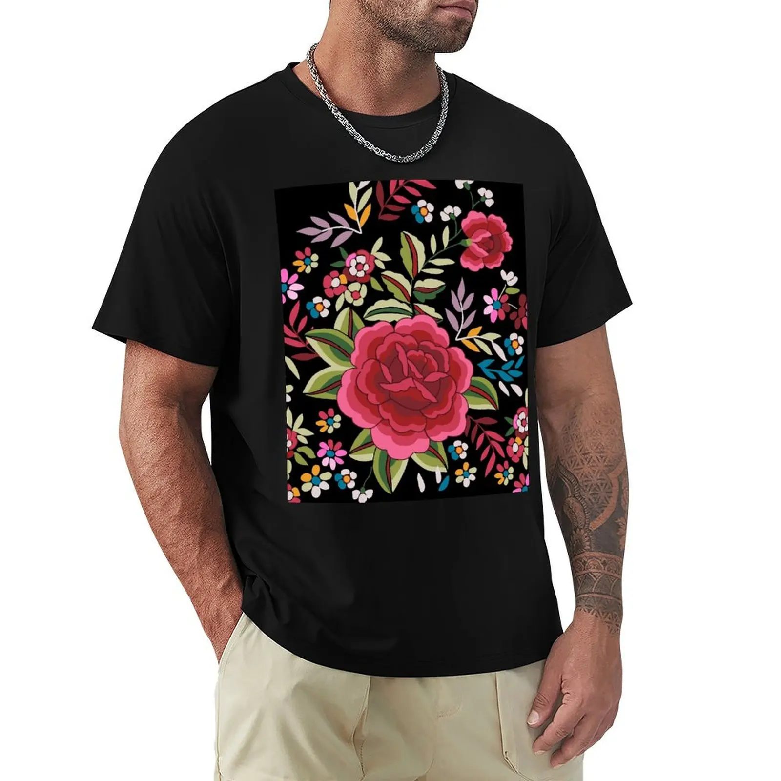 Camiseta Mantón de Manila, Básica, de Manga Corta para Trabajador