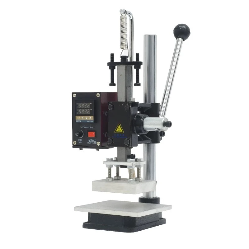 Mini Manual Hot Foil Stamping Machine Heat Press Embossing Printer for Leather Logo DIY Album Card Jewelry Box Craft