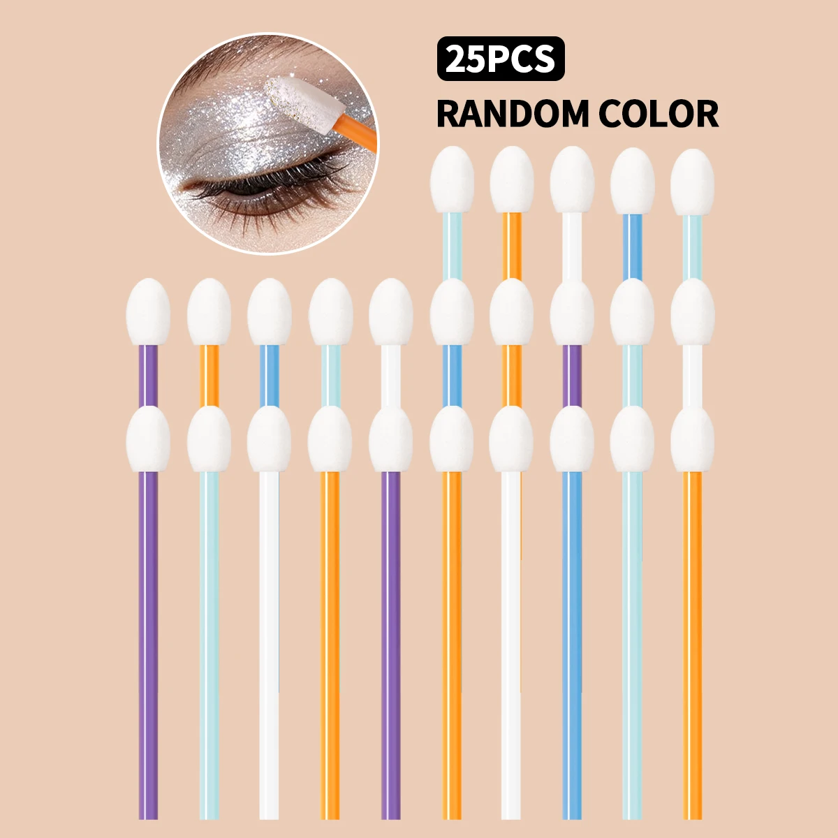 25PCS Eyeshadow Brush Dual Sided Sponge Sets Make up Eye Shadow Brushes For Cosmetic Applicator Makeup Tools Hot