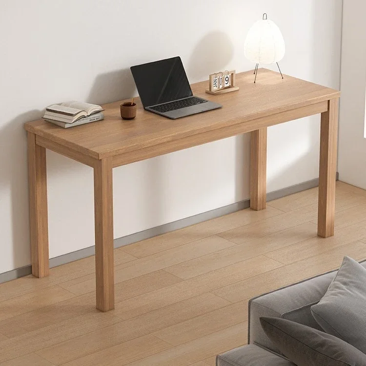 Solid wood long table, desk, home study, computer desk retro workbench