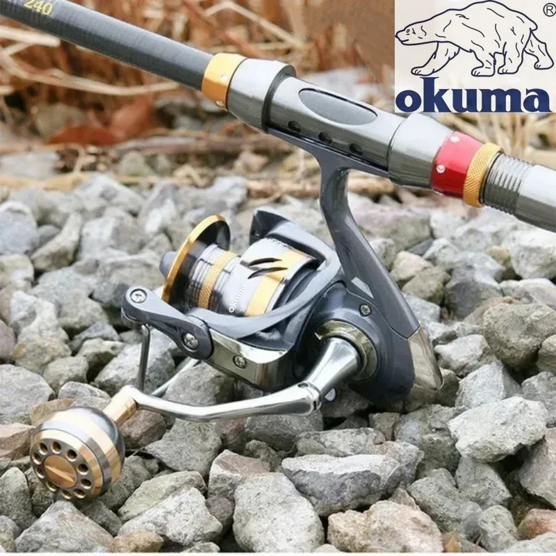 Nieuwste Okuma AR2000-7000 Vissen Reel Metalen Bal Grip Draaiende Haspel 5.2:1 Metalen Haspel Cup 12Kg Max Drag