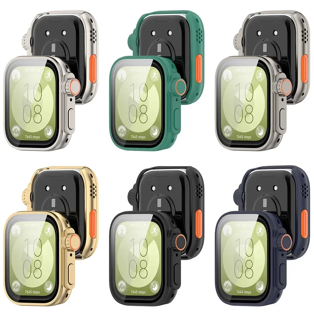 Чехол для ПК + стекло для Huawei Watch Fit 3, смарт-часы, сменная на ультра-защитная пленка для экрана Huawei Fit 3, обновление на аксессуары Ultra2