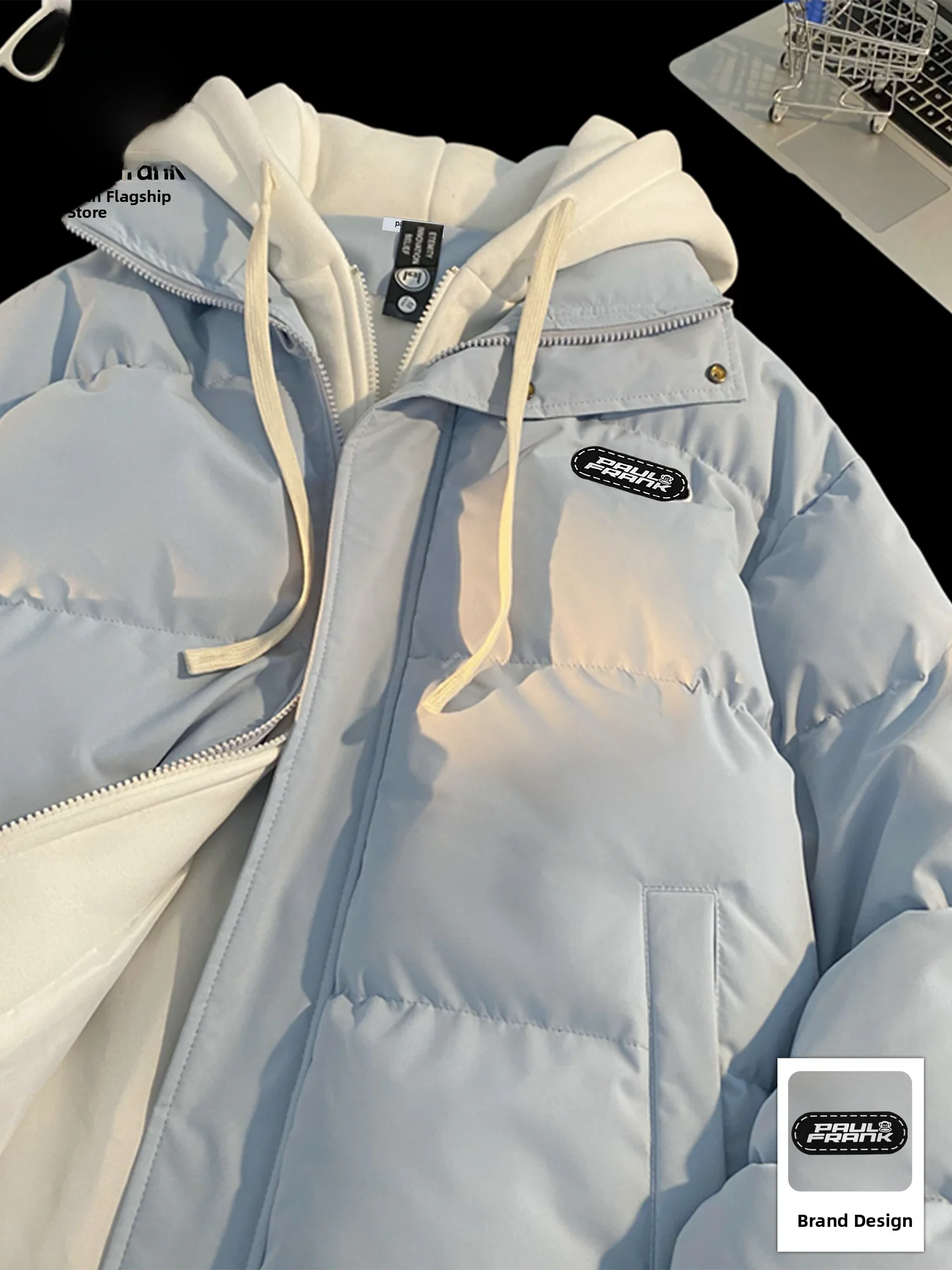 

Зимняя куртка Paul Frank: мужская повседневная теплая куртка с дизайном обезьяны, на флисовой подкладке, с длинными рукавами, на молнии