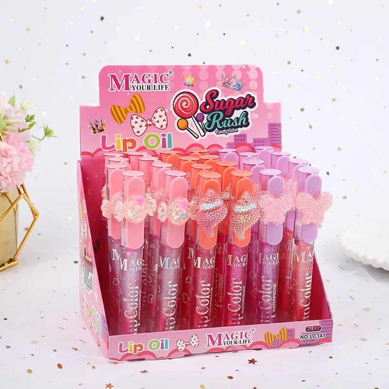 

24Pcs Fruity Lip Tint Set 6 Colors Plumping Watery Lip Stain Moisturizing Lip Oil Lips Cosmestic