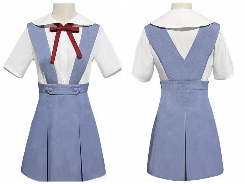 Ayanami Rei Cosplay para meninas, Asuka Langley Soryu Tóquio uniforme escolar, vestido de Halloween, disfarce de festa de carnaval, personagens meninas