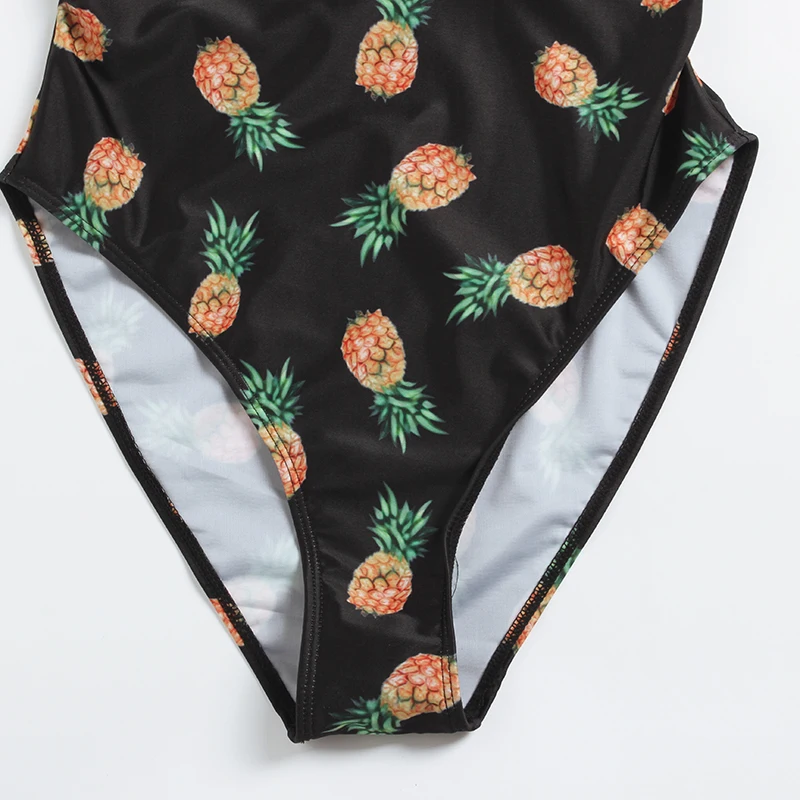 Sexy Beach Wear Bathing Swimwear Bikini Woman Pineapple Print One Piece Swimsuit Swimming Suit for Women Clothes Clothes