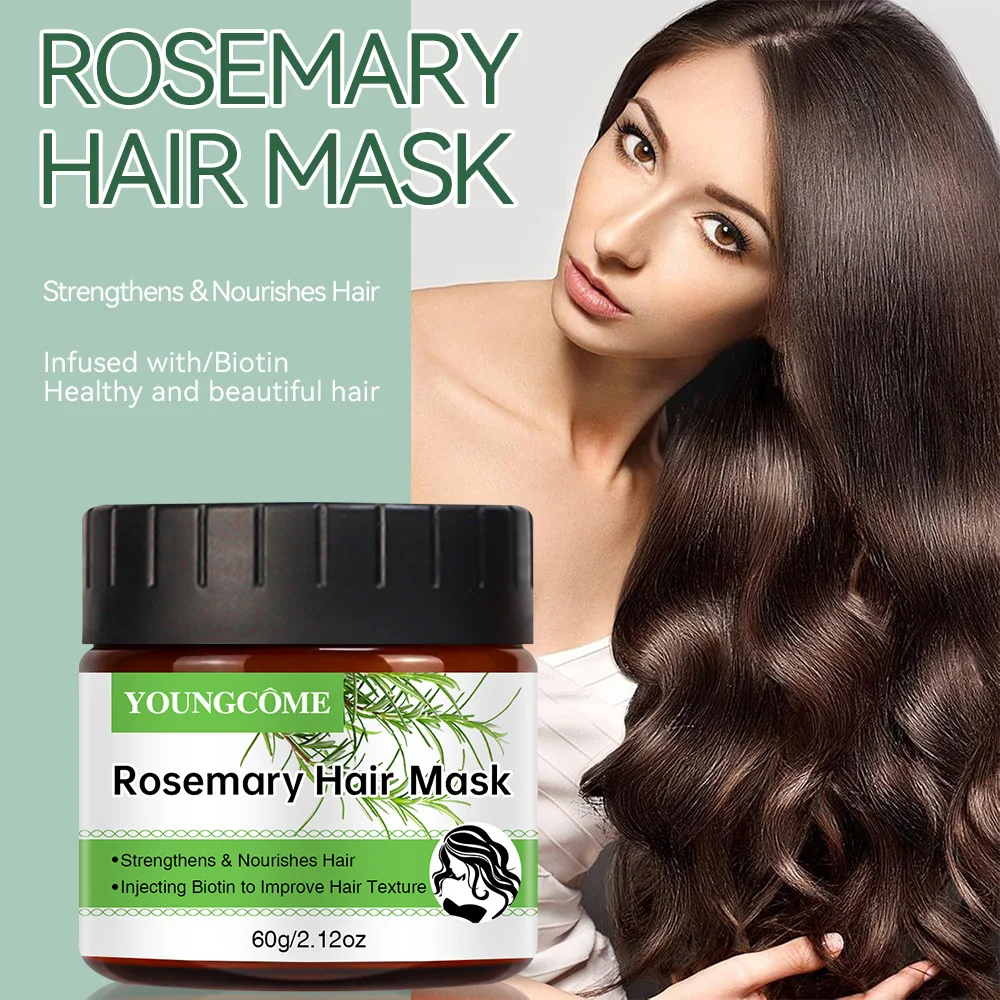 Repair Hair Mask Rosemary Deep Nourishing Straightening Scalp Treatment for Damaged Dry Frizz Soothing Soften Hair Care Masque