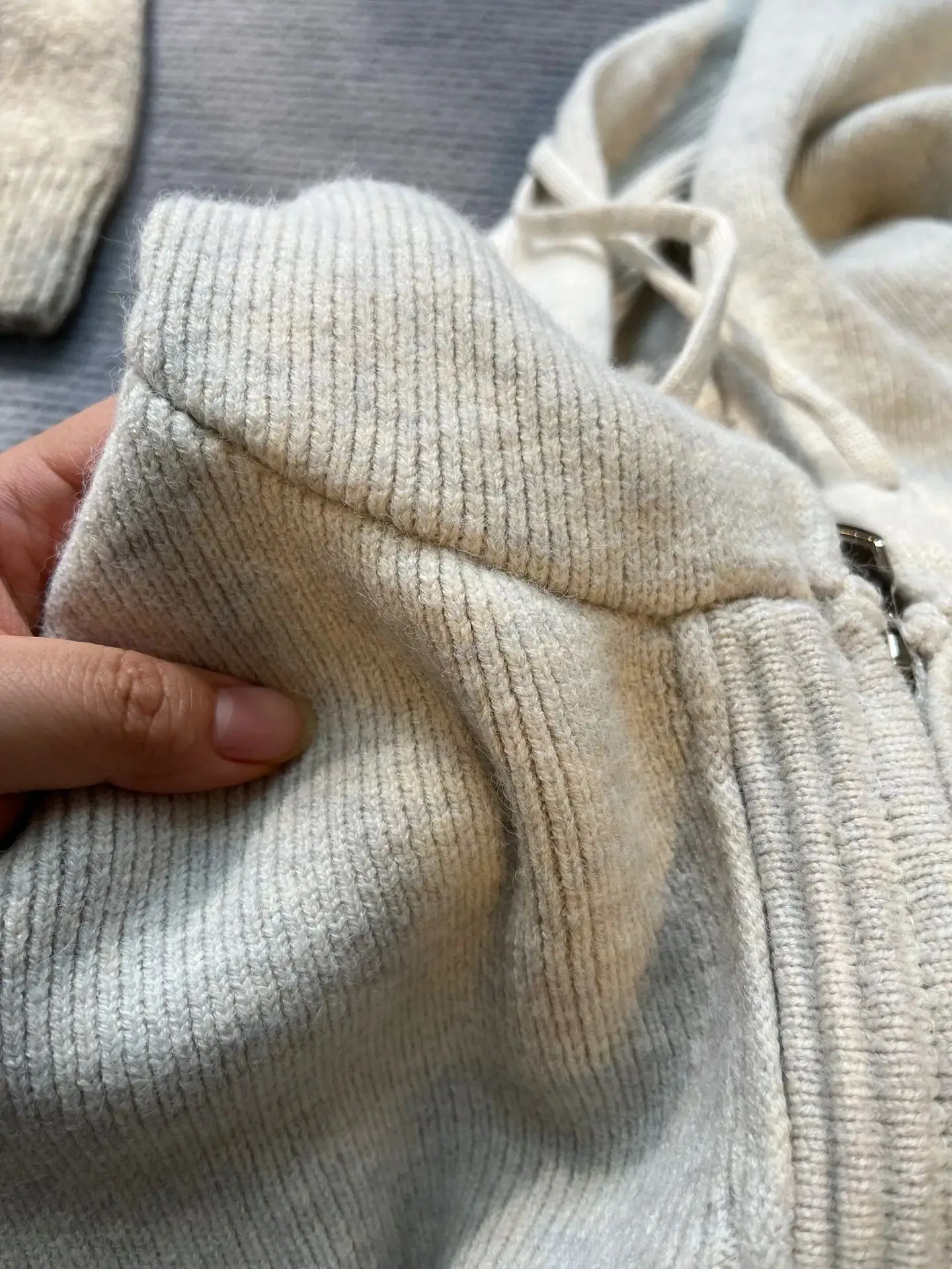 ay مقنعين متماسكة سترة Jaet المرأة فضفاضة ربيع الخريف الشتاء ملابس خارجية كسول Sle Thiened مزدوجة سستة البلوز بطاقة... #3