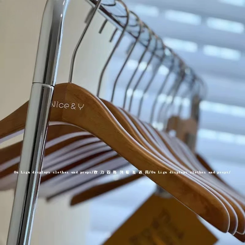 

Non-slip and seamless oak pants clip walnut solid wood women's high-end wooden pants rack