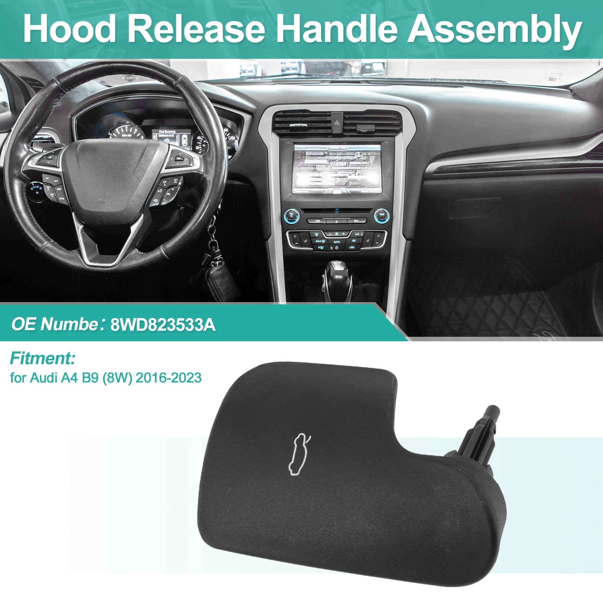 

UXCELL Hood Latch Release Handle for Audi A4 B9 (8W) 2016-2023 No.8WD823533A