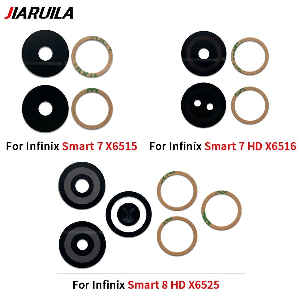 Suitable Rear Back Camera Glass Lens For Infinix Smart 7 8 HD X6516 X6515 Zero 20 Repair Parts