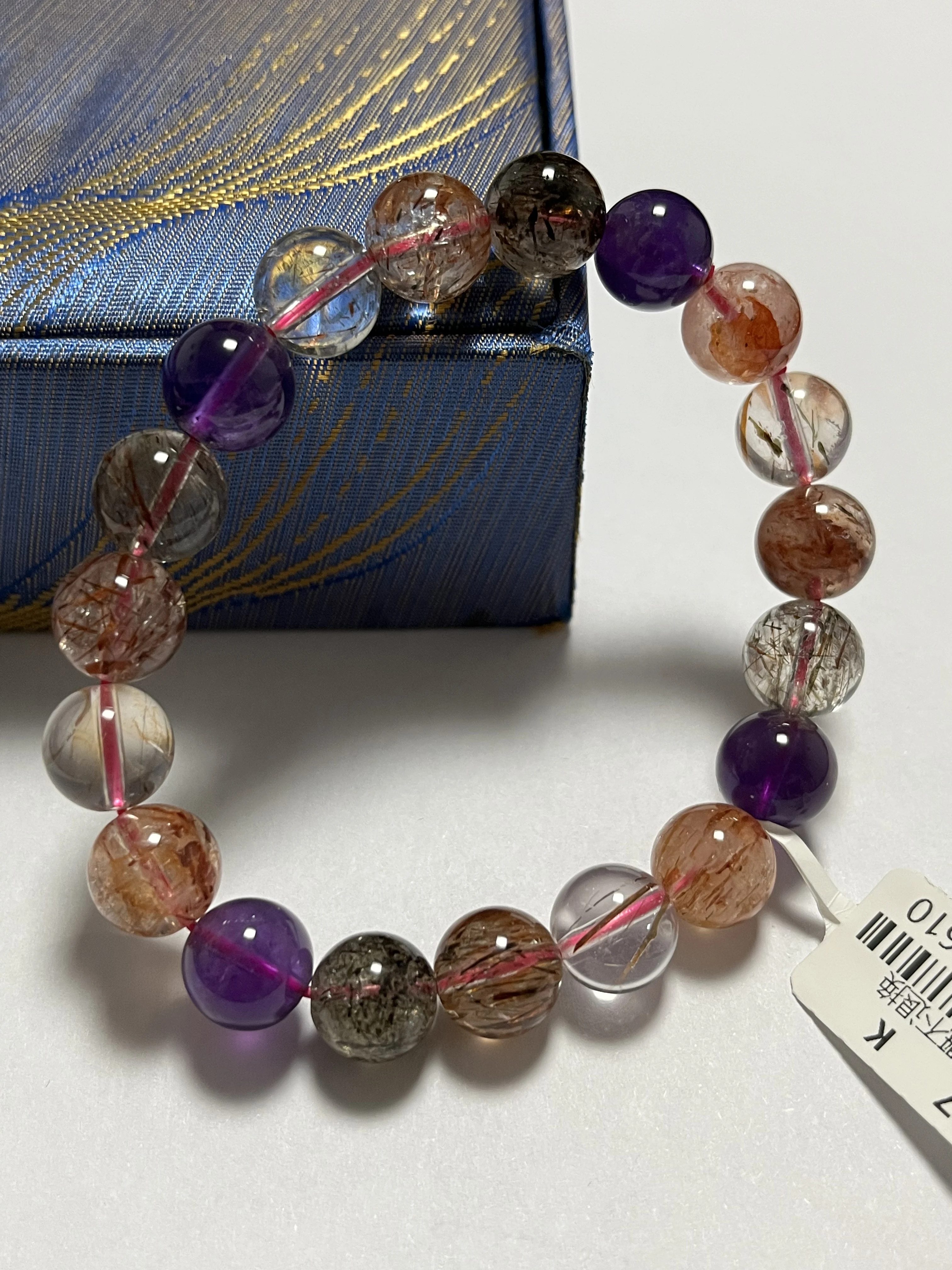 Natural Crystal Purple Phantom Moonstone Black Gold t Original Design Large Particle High-grade Natural Crystal Wholesale