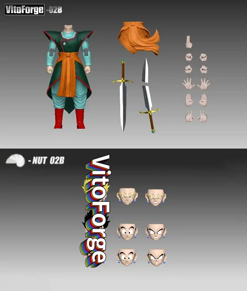 VitoForge DBZ Super Saiyajin Gohan Supreme Kai Realm Trainingskostüm Realm Sword Magistrate Anime Actionfigur Spielzeug – Detail 2