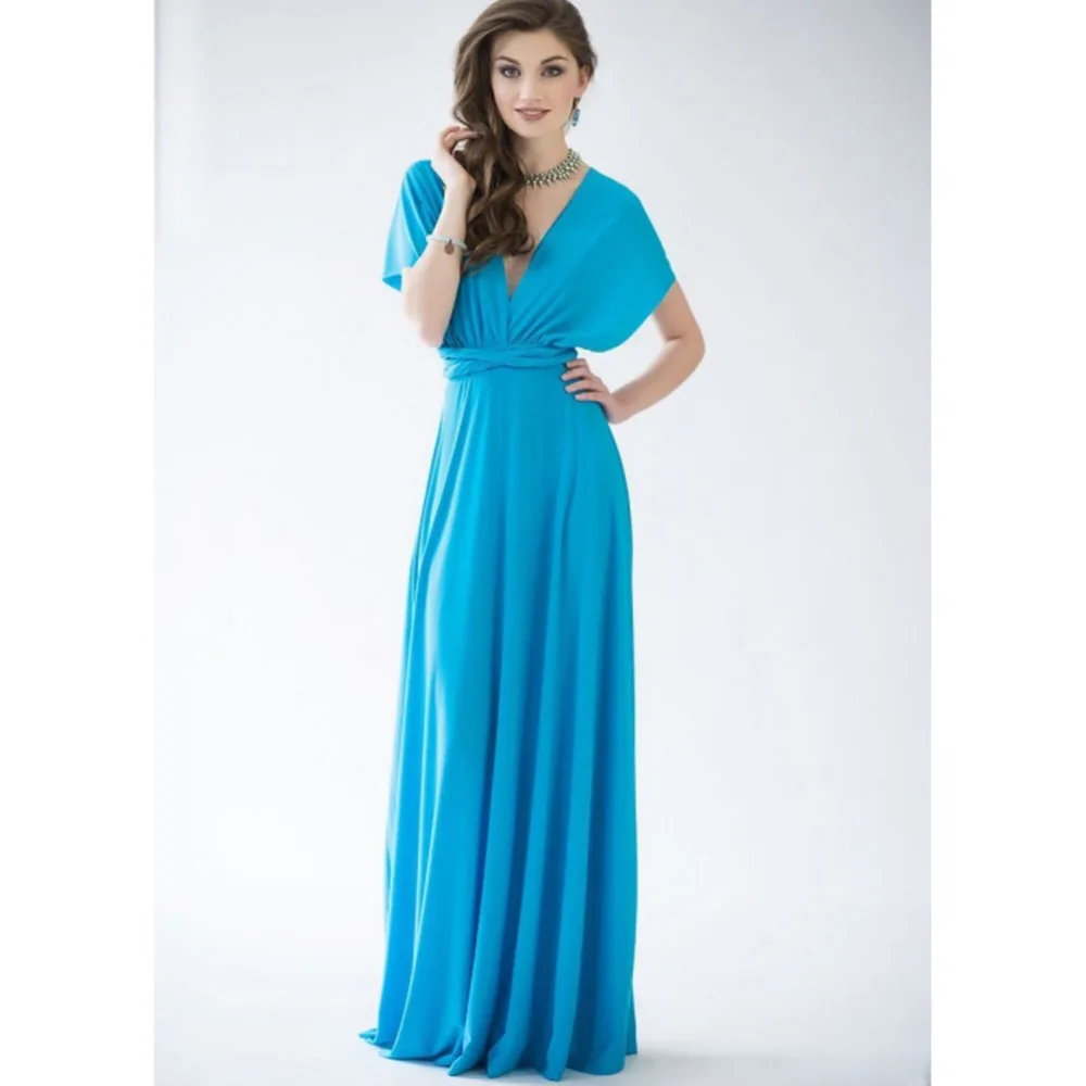 Sexy Women Multiway Wrap Convertible Boho Maxi Club Red Bandage Long Dress Party Bridesmaid Infinity Robe Longue Femme