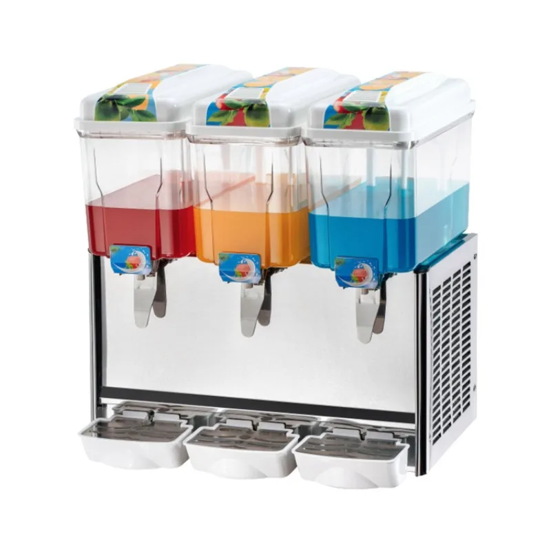 Hot and cold double temperature juicer, three-cylinder beverage single cold spray