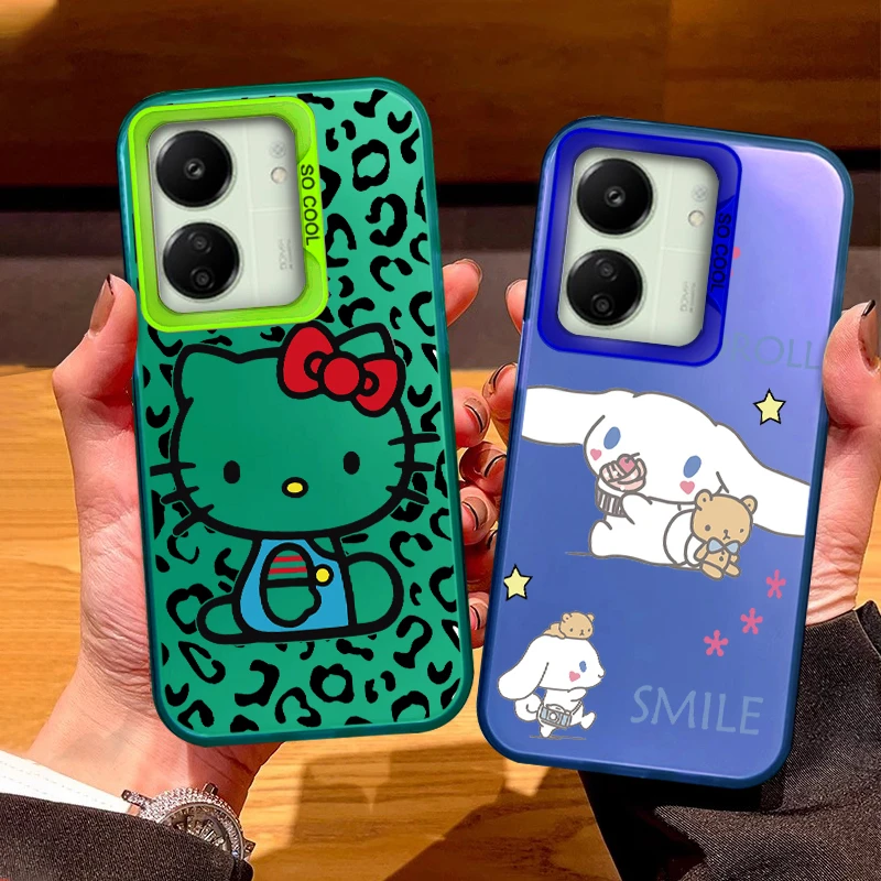 Sanrio Cases For Poco C65 C 65 Phone Cover Cartoon Cute Shockproof Bumper Painted IMD Cover For Xiaomi Poco C65 PocoC65 Fundas