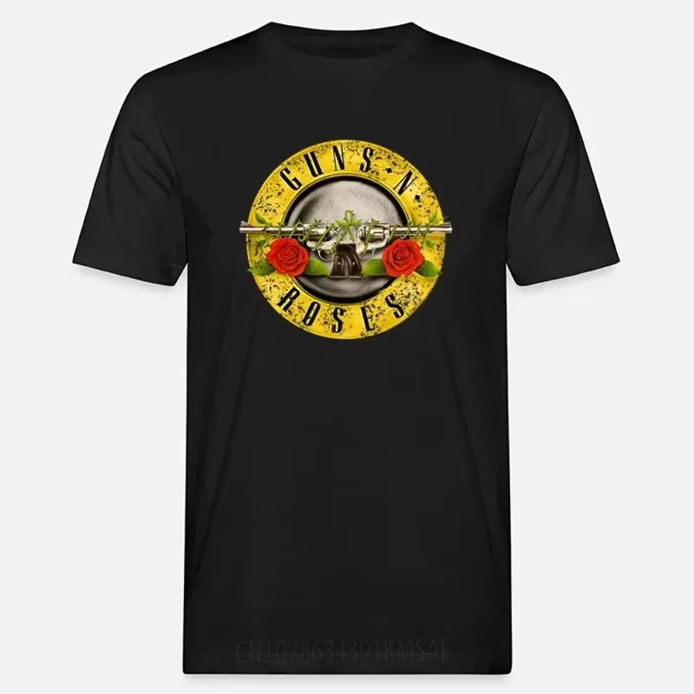 

Уличная стильная футболка Мужская футболка Guns N Roses Bullet Logo Женская рубашка с рисунком Брендовая футболка Винтаж Ropa Hombre Camisetas
