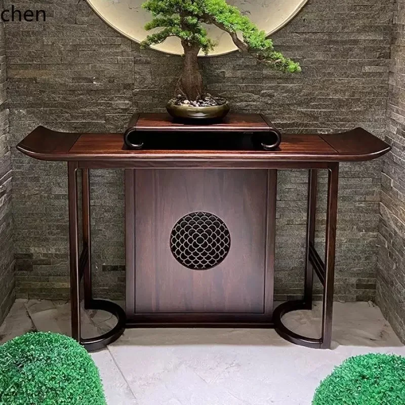 ZML Entryway Table Solid Wood Console Table Simple Entryway Cabinet Modern Foyer Offering Table Complete Furniture
