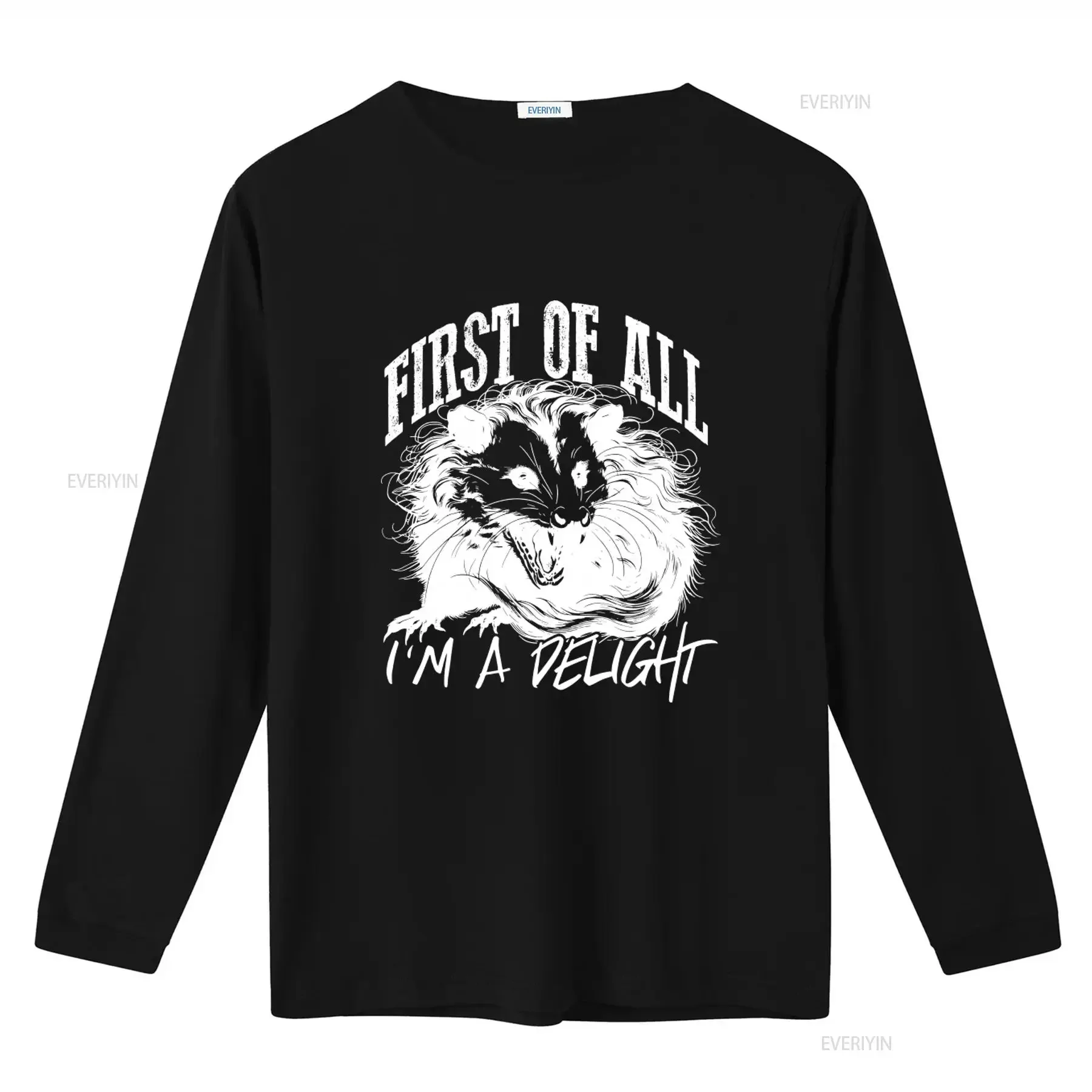 First Of All I'M A Delight Opossum Lover T Shirt Retro Angry Sarcastic Self Love Funny Cute Animal vintage Washed Slightly Soft