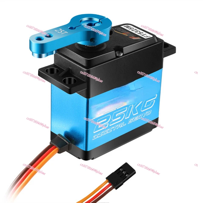 25KG High Torque Waterproof All Metal Gear RC Boat Digital Servo, with 25t Servo Horn 180 Degree Rotation - for Car Robot Toys